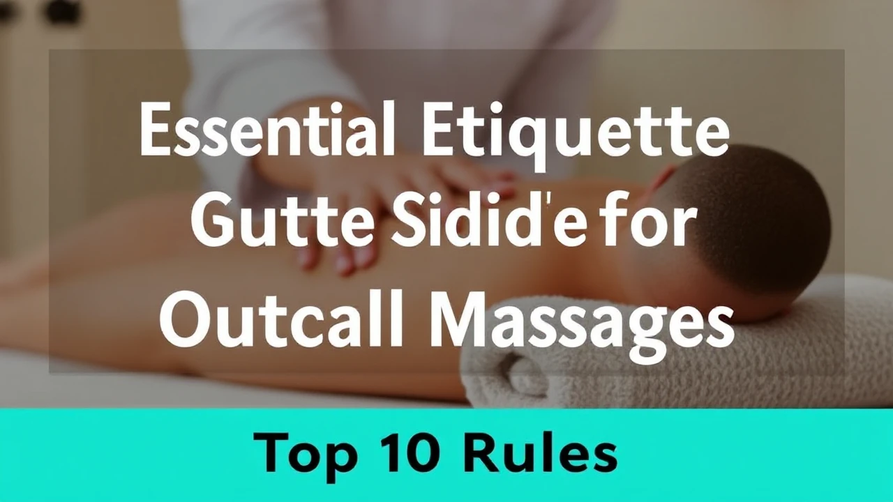Essential Etiquette Guidelines for Outcall Massages: Top 10 Rules
