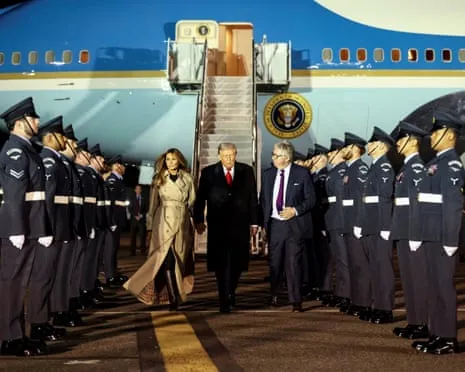 Donald Trump Touches Down in UK for Second State Visit Amid Protests Gather in Windsor